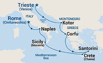 Itinerary Map/Ship Image