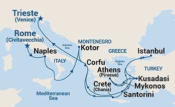 Itinerary Map/Ship Image