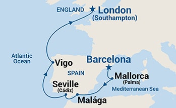 Itinerary Map/Ship Image