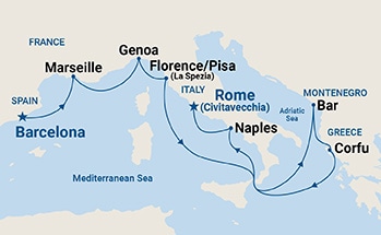 Itinerary Map/Ship Image