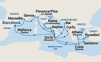 Itinerary Map/Ship Image