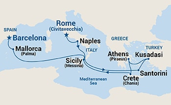Itinerary Map/Ship Image