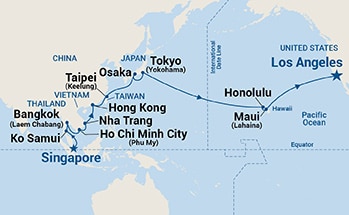 Itinerary Map/Ship Image