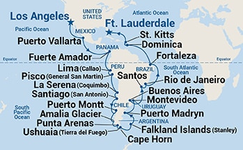 Itinerary Map/Ship Image