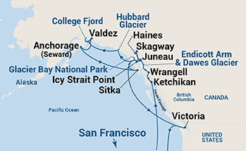 Itinerary Map/Ship Image