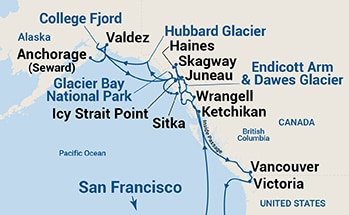 Itinerary Map/Ship Image