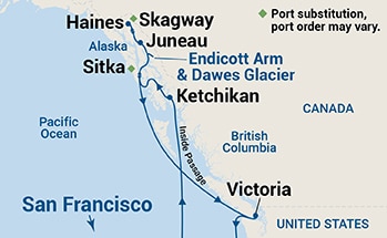 Itinerary Map/Ship Image