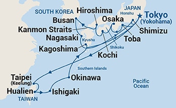 Itinerary Map/Ship Image