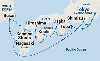 Itinerary Map/Ship Image