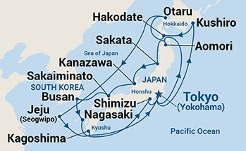 Itinerary Map/Ship Image