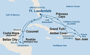 Itinerary Map/Ship Image