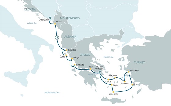 Itinerary Map/Ship Image