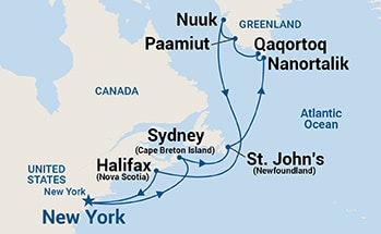 Itinerary Map/Ship Image