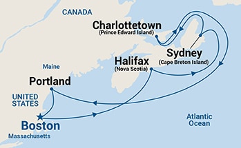Itinerary Map/Ship Image