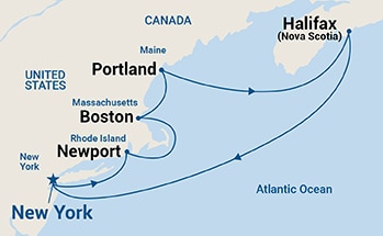 Itinerary Map/Ship Image