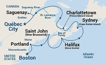 Itinerary Map/Ship Image