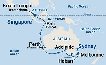 Itinerary Map/Ship Image