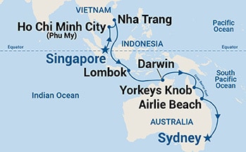 Itinerary Map/Ship Image