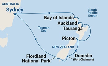 Itinerary Map/Ship Image