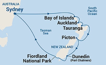 Itinerary Map/Ship Image