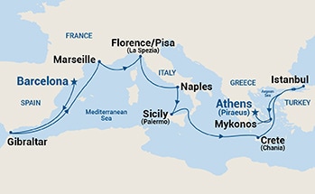 Itinerary Map/Ship Image