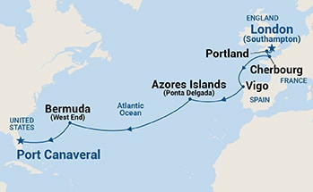 Itinerary Map/Ship Image