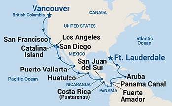 Itinerary Map/Ship Image