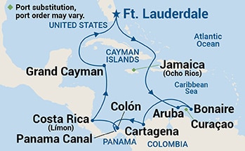 Itinerary Map/Ship Image
