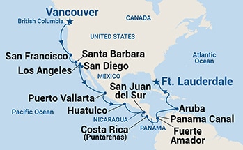 Itinerary Map/Ship Image