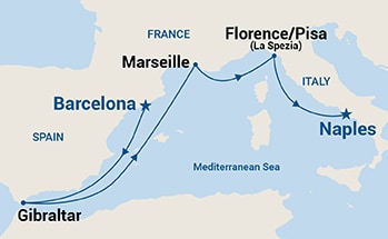Itinerary Map/Ship Image