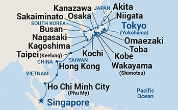 Itinerary Map/Ship Image