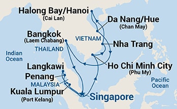 Itinerary Map/Ship Image