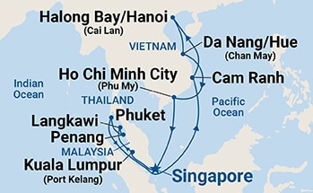 Itinerary Map/Ship Image