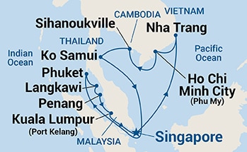 Itinerary Map/Ship Image