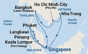 Itinerary Map/Ship Image
