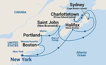 Itinerary Map/Ship Image
