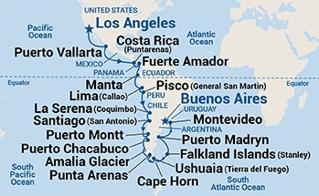 Itinerary Map/Ship Image