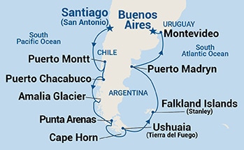 Itinerary Map/Ship Image