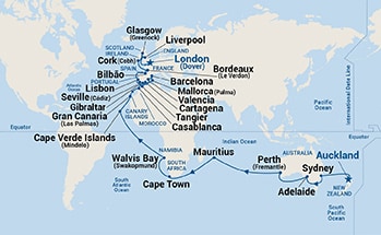 Itinerary Map/Ship Image