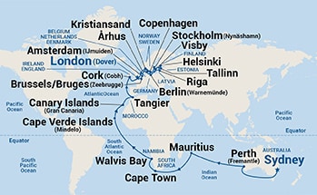 Itinerary Map/Ship Image