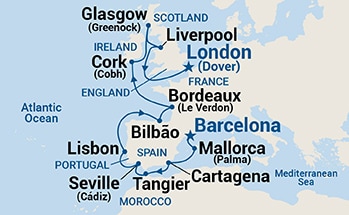 Itinerary Map/Ship Image