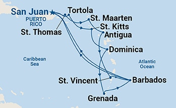 Itinerary Map/Ship Image