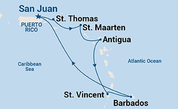 Itinerary Map/Ship Image