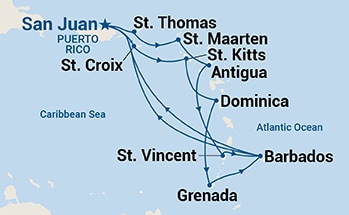 Itinerary Map/Ship Image