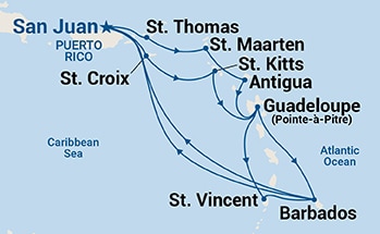 Itinerary Map/Ship Image