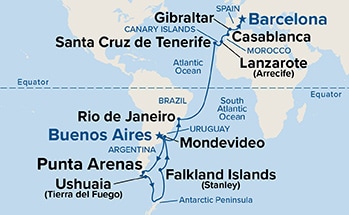 Itinerary Map/Ship Image