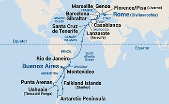 Itinerary Map/Ship Image