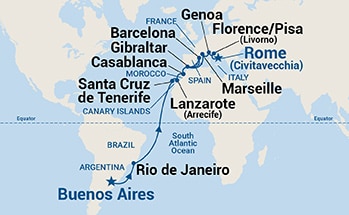 Itinerary Map/Ship Image