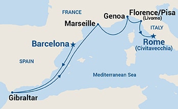 Itinerary Map/Ship Image