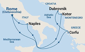 Itinerary Map/Ship Image